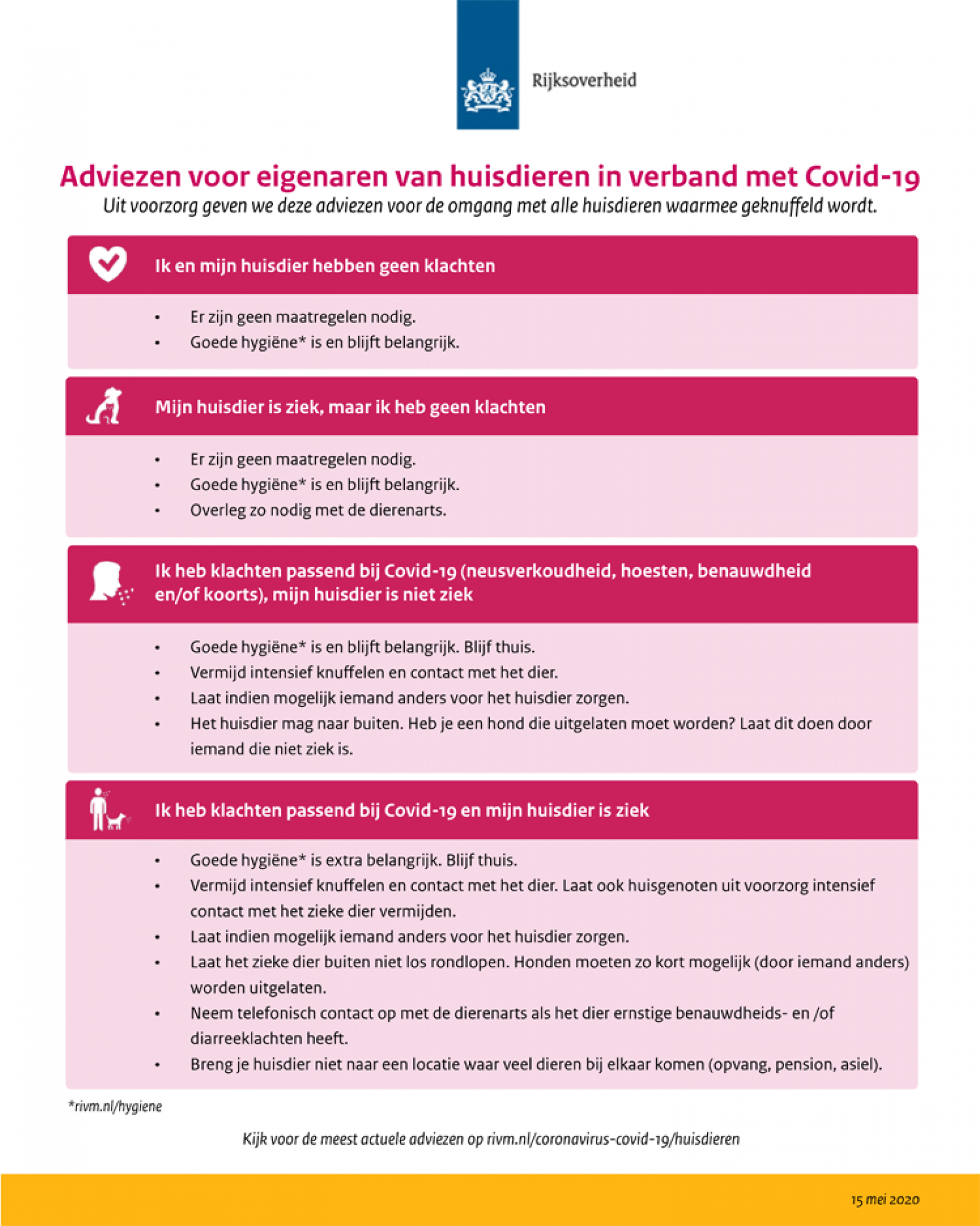 Flyer RIVM omgang huisdieren